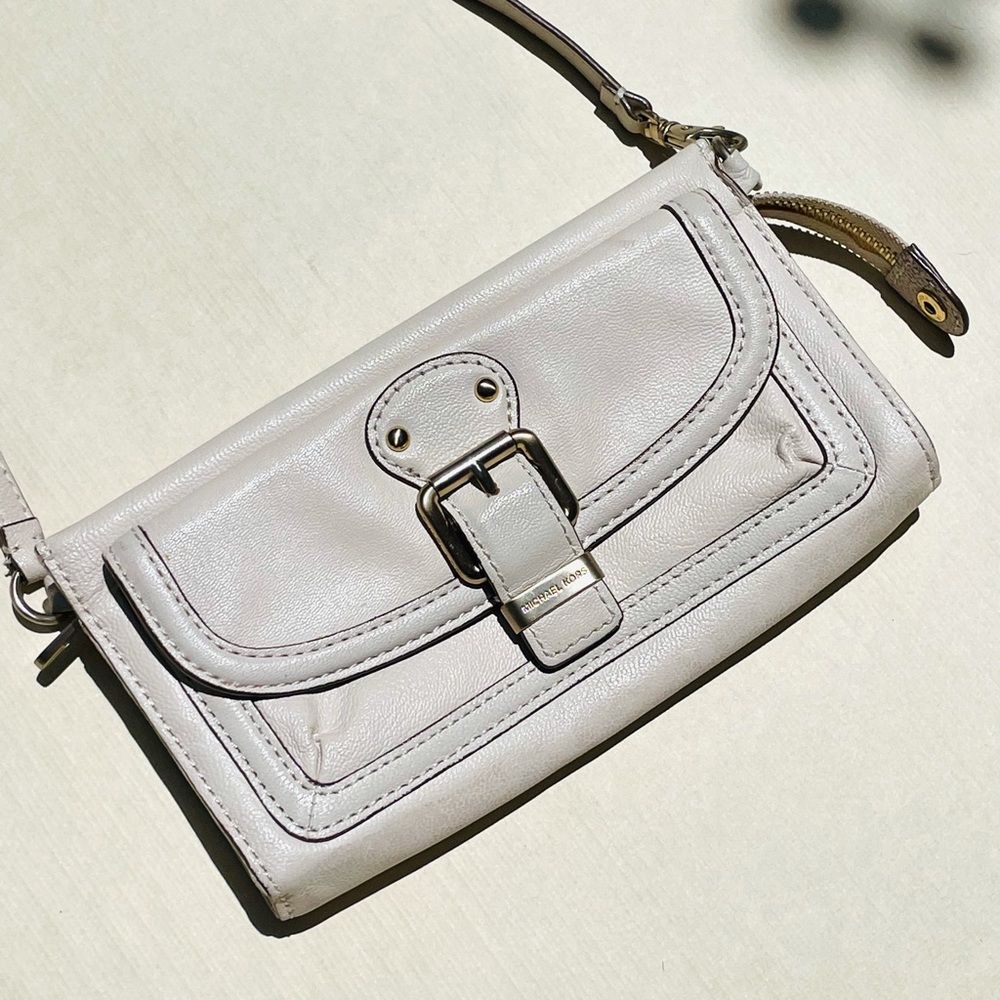 Vintage Michael Kors White Leather Handbag